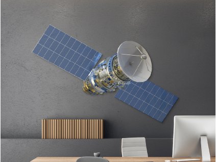 Obraz Umelá družica Zeme (Kép mérete 60 x 90 cm, Felületkezelés 3D)