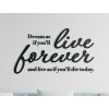 Fa idézet Dream as if you’ll live forever