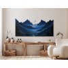 Obraz Mesiac nad horami (Kép mérete 59 x 125 cm, Felületkezelés 3D)
