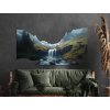 Obraz Krajina s vodopádom (Kép mérete 65 x 125 cm, Felületkezelés 3D)