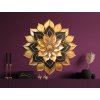 Kvetinová mandala Zlatý dotyk (Kép mérete 89 x 87 cm, Felületkezelés 3D)