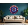 Kvetinová mandala Fialová múdrosť (Kép mérete 89 x 88 cm, Felületkezelés 3D)