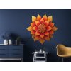 Kvetinová mandala Oheň večera (Kép mérete 85 x 89 cm, Felületkezelés 3D)