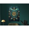 Mandala na stenu Smaragdové bohatstvo (A kép mérete A1, A keret színe Bez rámu, Felületkezelés 3D)
