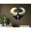 Srdcový Strom života Prameň (Kép mérete 81 x 90 cm, Felületkezelés 3D)