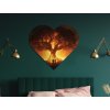 Srdcový Strom života Zapálenosť (Kép mérete 80 x 89 cm, Felületkezelés 3D)