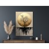 Obraz Strom života Zlaté ticho (A kép mérete A1, A keret színe Bez rámu, Felületkezelés 3D)