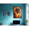 Obraz Plameň beštie (A kép mérete A1, A keret színe Bez rámu, Felületkezelés 3D)