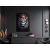Obraz lev - Kráľ zvierat (A kép mérete A1, A keret színe Bez rámu, Felületkezelés 3D)