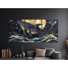 Trojdielny obraz Nočný tanec oceánu (A kép mérete A1, A keret színe Bez rámu, Felületkezelés 3D)
