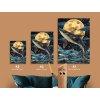 Obraz Mesačný spev veľryby (A kép mérete A1, A keret színe Bez rámu, Felületkezelés 3D)
