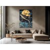 Obraz Mesačný spev veľryby (A kép mérete A1, A keret színe Bez rámu, Felületkezelés 3D)