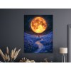 Moderný obraz V objatí mesiaca (A kép mérete A1, A keret színe Bez rámu, Felületkezelés 3D)