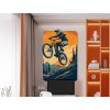 Obraz na stenu Na bicykli v teréne (Kép mérete 110 x 73,5 cm, Felületkezelés 3D)