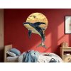 Obraz na stenu Mesačná veľryba (Kép mérete 130 x 89 cm, Felületkezelés 3D)