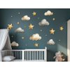 Sada nálepiek na stenu Oblaky a hviezdy (Kép mérete 130 x 200 cm, Felületkezelés 3D)