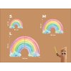 Detská nálepka na stenu Maľovaná dúha (Kép mérete 99 x 146 cm, Felületkezelés 3D)