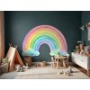 Detská nálepka na stenu Maľovaná dúha (Kép mérete 99 x 146 cm, Felületkezelés 3D)