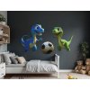 Dekorácia na stenu Zápas malých dinosaurov (Kép mérete 91,5 x 180 cm, Felületkezelés 3D)