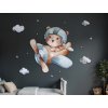 Detská dekorácia na stenu Roztomilý pilot (Kép mérete 158 x 179 cm, Felületkezelés 3D)
