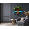 Machový strom života Zakorenenie (UV tlač) (Kép mérete 89 x 89 cm, Felületkezelés 3D)