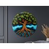 Machový strom života Zakorenenie (UV tlač) (Kép mérete 89 x 89 cm, Felületkezelés 3D)