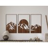 3-dielny obraz Horský horizont (Kép mérete 89 x 168,5 cm, Kép színe Antracit)