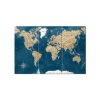 Farebná mapa sveta - modrá / béžová (Kép mérete 121 x 179,5 cm, Felületkezelés 3D)