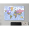 Politická mapa sveta (A kép mérete A1, A keret színe Keret nélkül, Felületkezelés 3D)