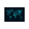 Mapa sveta v digitálnej sieti (A kép mérete A1, A keret színe Keret nélkül, Felületkezelés 3D)