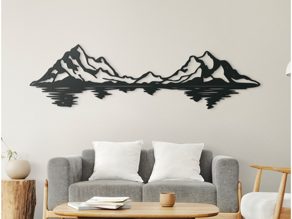 Drevený obraz Vrchy v odraze (Dimensioni del quadro 25 x 89 cm, Colore del quadro Antracite)