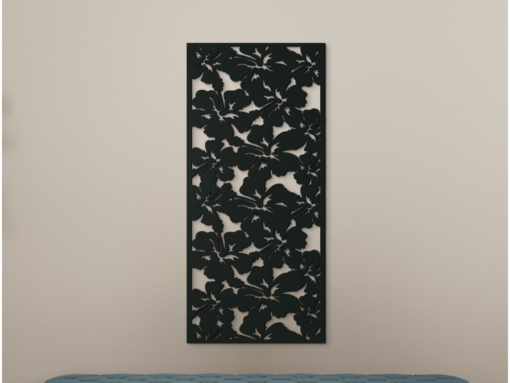 Drevený obraz Ibištek (Dimensioni del quadro 89 x 41 cm, Colore del quadro Antracite)