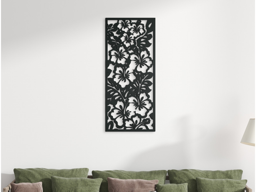 Drevený obraz Ibištek (Dimensioni del quadro 89 x 38,5 cm, Colore del quadro Antracite)