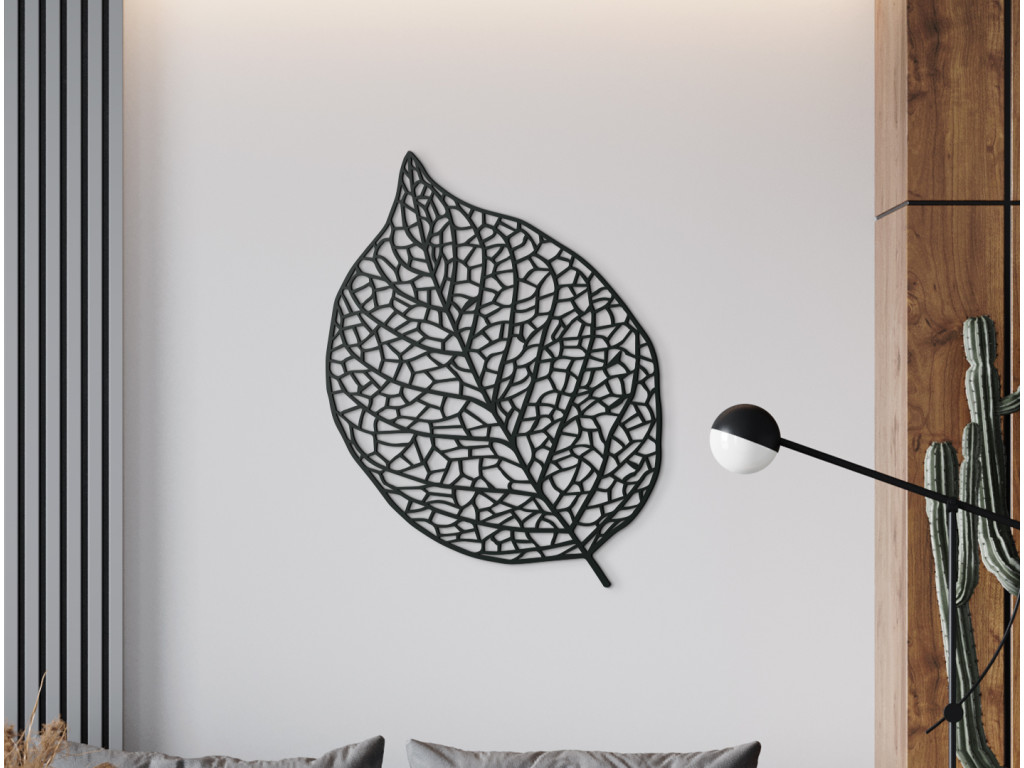 Drevená nálepka List Buku lesného (Dimensioni del quadro 84,5 x 65 cm, Colore del quadro Antracite)