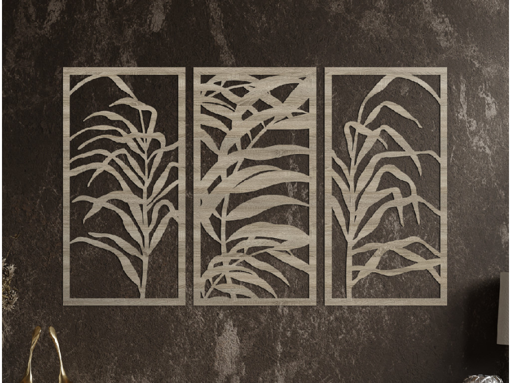 Viacdielny obraz Rajská palma (Dimensioni del quadro 55 x 89 cm, Colore del quadro Antracite)