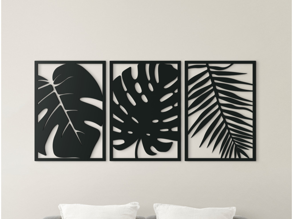 Viacdielny obraz Izbové rastliny (Dimensioni del quadro 60,5 x 133 cm, Colore del quadro Antracite)