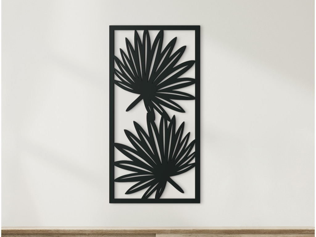 Obraz na stenu Listy (Dimensioni del quadro 89 x 45 cm, Colore del quadro Antracite)