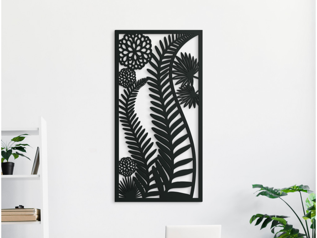 Vyrezávaný obraz Paprade (Dimensioni del quadro 89 x 45 cm, Colore del quadro Antracite)