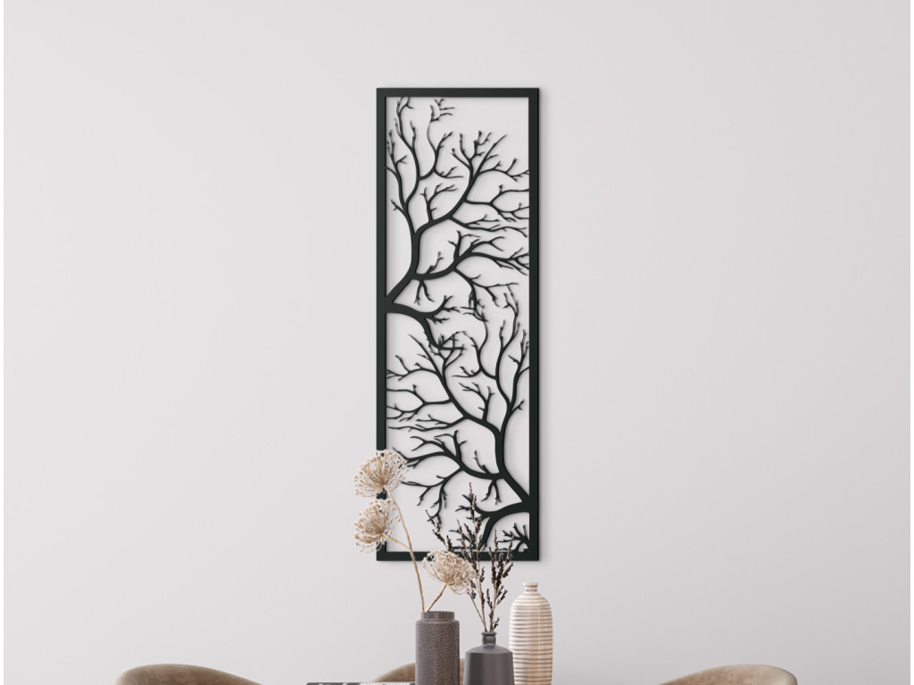 3D drevený obraz Konáre stromov (Dimensioni del quadro 89 x 30,5 cm, Colore del quadro Antracite)