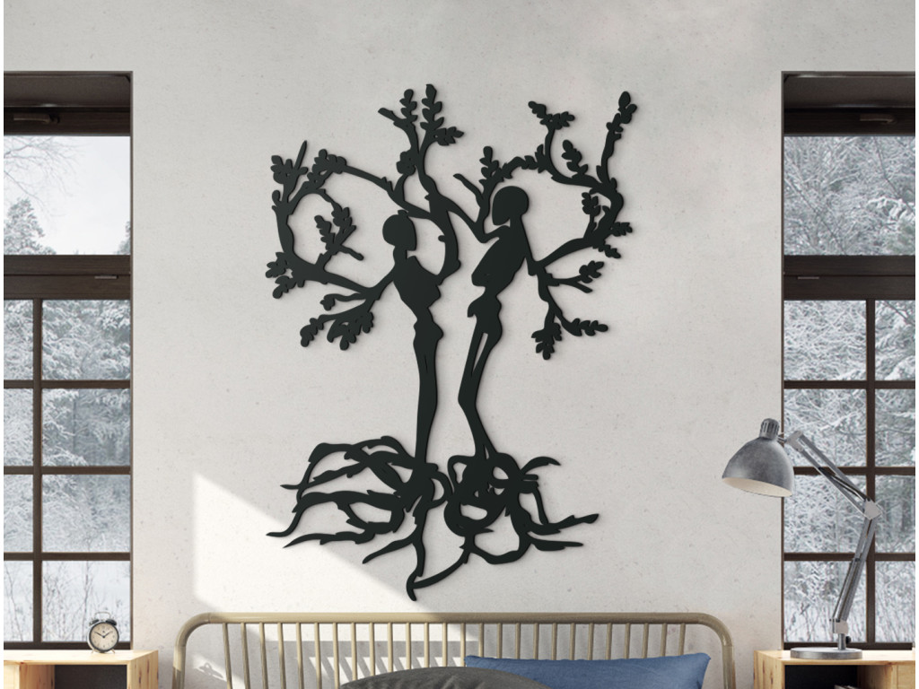 Drevená nálepka Konáre stromov (Dimensioni del quadro 89 x 63,5 cm, Colore del quadro Antracite)