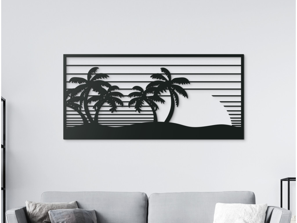 Drevený obraz na stenu Západ Slnka (Dimensioni del quadro 62,5 x 133 cm, Colore del quadro Antracite)