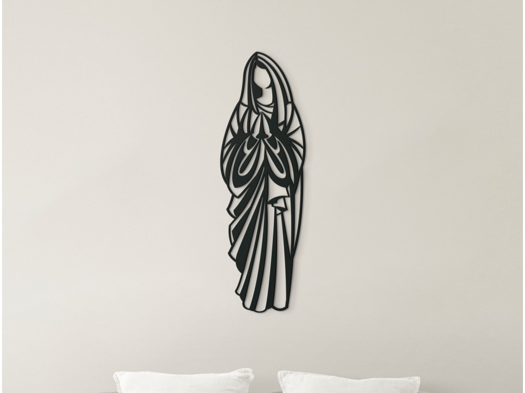 Drevená nálepka Mária (Dimensioni del quadro 89 x 28,5 cm, Colore del quadro Antracite)