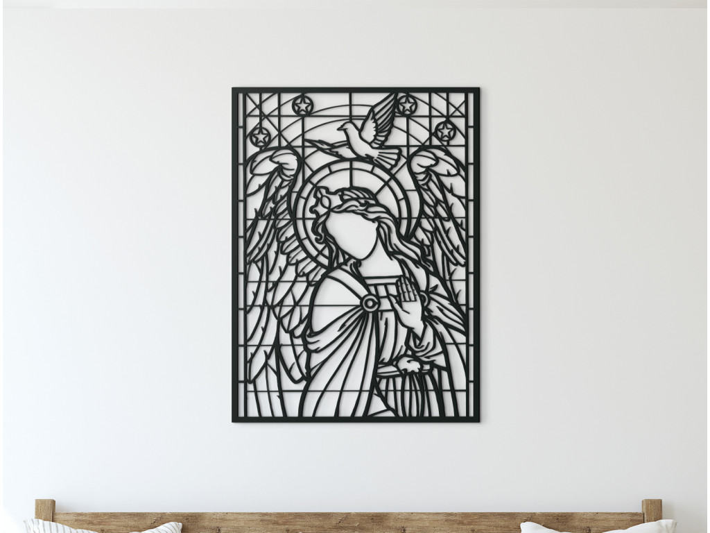 Drevený obraz Anjel (Dimensioni del quadro 89 x 65,5 cm, Colore del quadro Antracite)