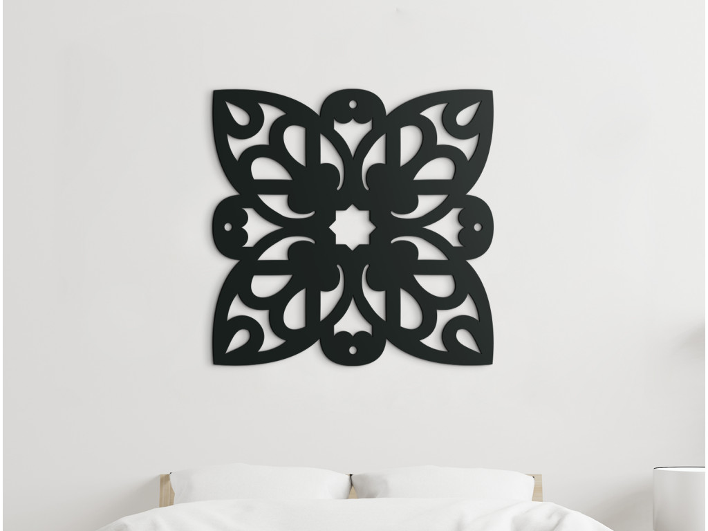 Vyrezávaná drevená mandala Motýľ (Dimensioni del quadro 65 x 65 cm, Colore del quadro Antracite)