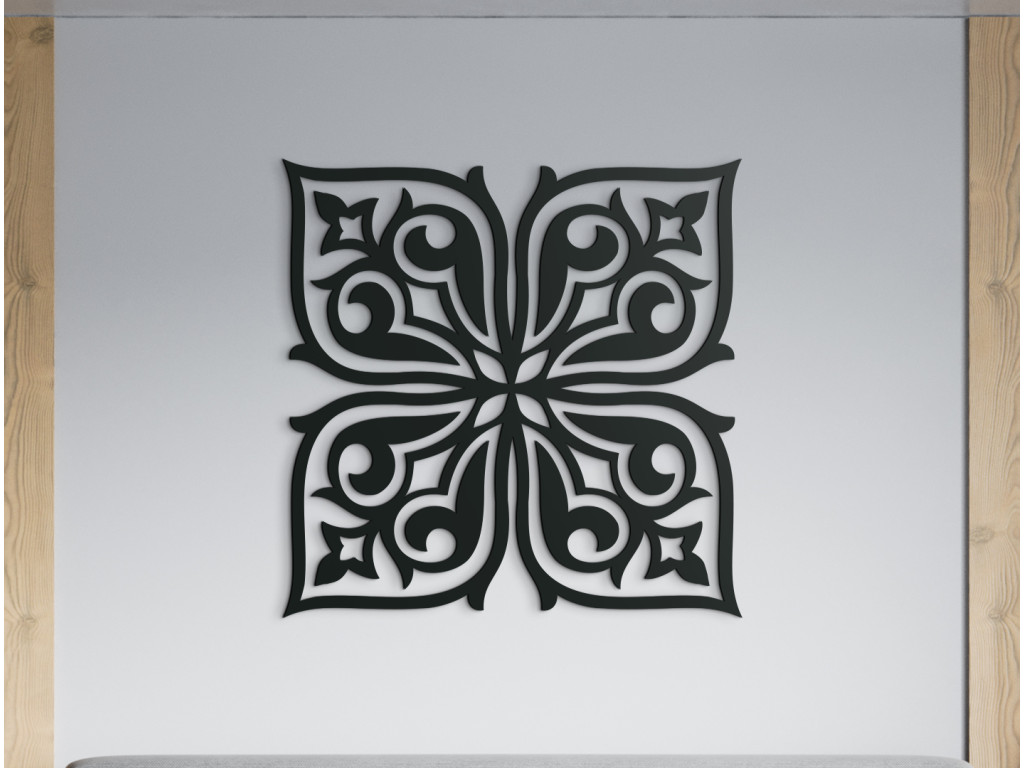 Drevená mandala na stenu Radosť (Dimensioni del quadro 65 x 65 cm, Colore del quadro Antracite)