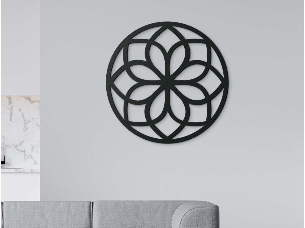 Kruhová mandala na stenu (Dimensioni del quadro 89 x 89 cm, Colore del quadro Antracite)