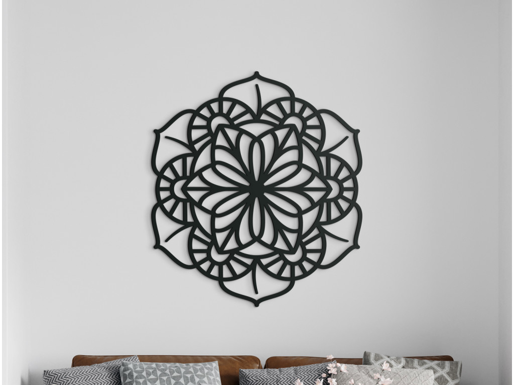 Geometrická mandala na stenu (Dimensioni del quadro 89 x 79 cm, Colore del quadro Antracite)