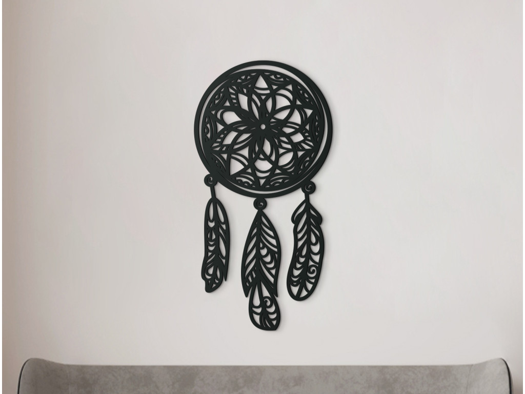 Drevený Lapač snov (Dimensioni del quadro 89 x 45,5 cm, Colore del quadro Antracite)