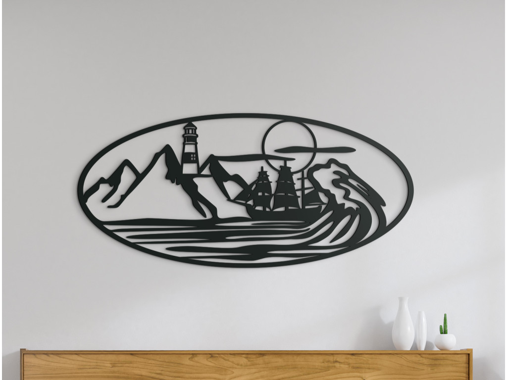 Drevený obraz Plavba (Dimensioni del quadro 41 x 89 cm, Colore del quadro Antracite)