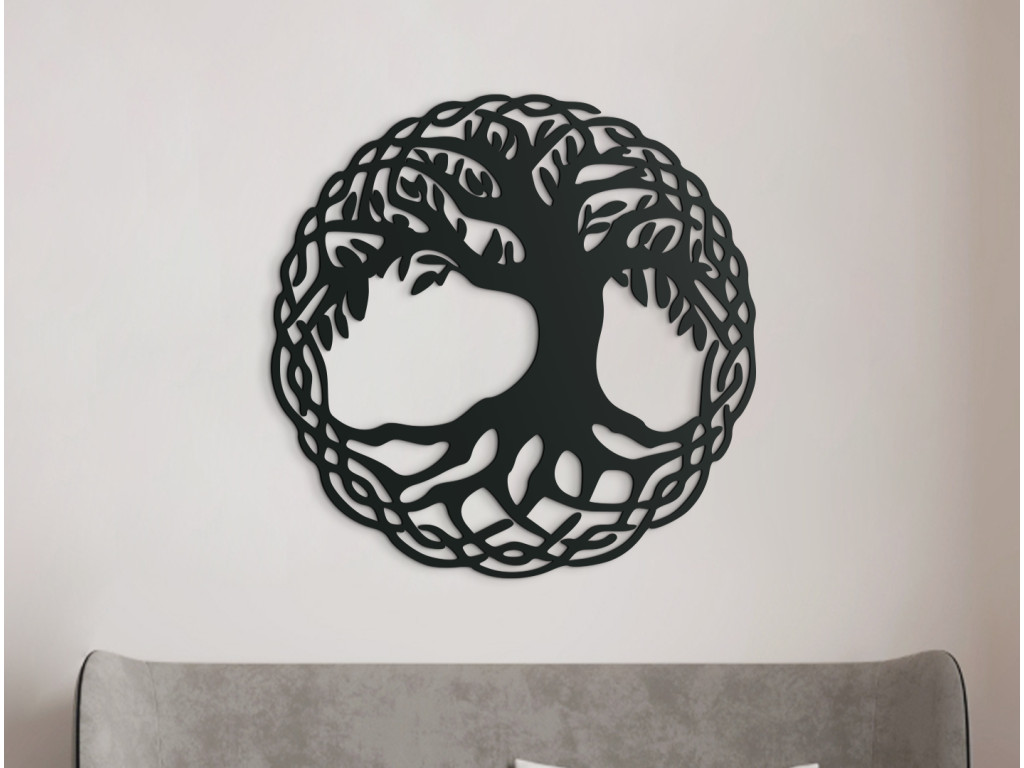 Nálepka Strom života Plynutie času (Dimensioni del quadro 65 x 65 cm, Colore del quadro Antracite)